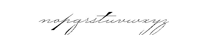 Zaner Two Font LOWERCASE