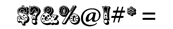 Zebrawood Std Popcorn Font OTHER CHARS