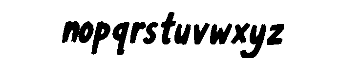 ZEOVRO  MICROH Italic Font LOWERCASE