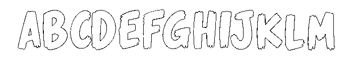 ZEOVRO  MICROH Outline Font UPPERCASE