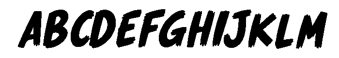ZEOVROMICROH-Italic Font UPPERCASE