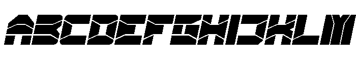 ZERO DIVIDE Bold Italic Font UPPERCASE
