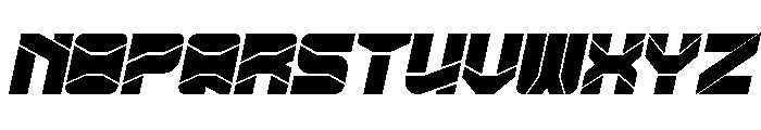 ZERO DIVIDE Bold Italic Font UPPERCASE