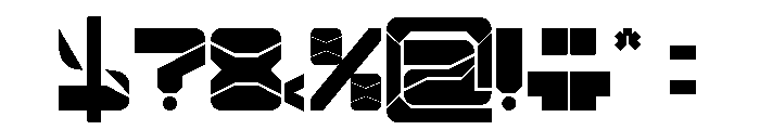 ZERO DIVIDE Bold Font OTHER CHARS