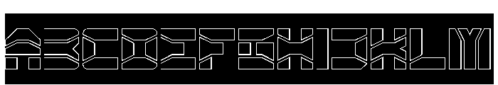 ZERO DIVIDE-Hollow-Inverse Font UPPERCASE