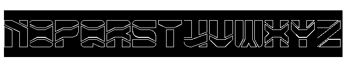 ZERO DIVIDE-Hollow-Inverse Font UPPERCASE