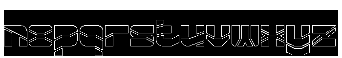 ZERO DIVIDE-Hollow-Inverse Font LOWERCASE