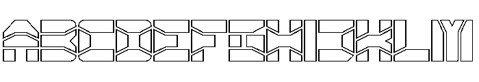 ZERO DIVIDE-Hollow Font UPPERCASE