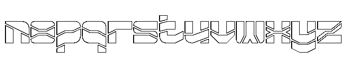 ZERO DIVIDE-Hollow Font LOWERCASE