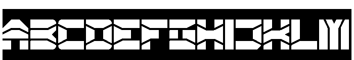 ZERO DIVIDE-Inverse Font UPPERCASE