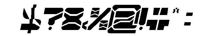 ZERO DIVIDE Italic Font OTHER CHARS