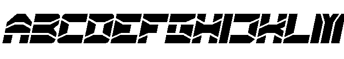 ZERO DIVIDE Italic Font UPPERCASE