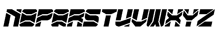 ZERO DIVIDE Italic Font UPPERCASE