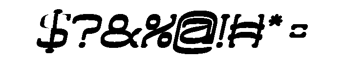 ZERO OF ONE Bold Italic Font OTHER CHARS