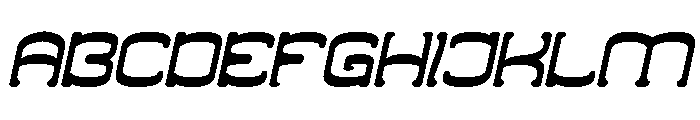 ZERO OF ONE Bold Italic Font UPPERCASE