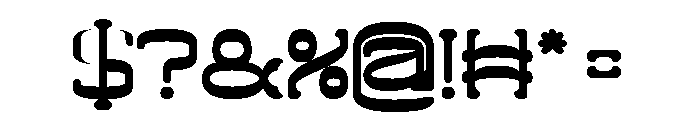ZERO OF ONE Bold Font OTHER CHARS