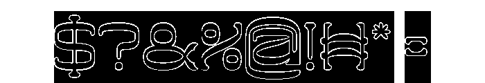 ZERO OF ONE-Hollow-Inverse Font OTHER CHARS
