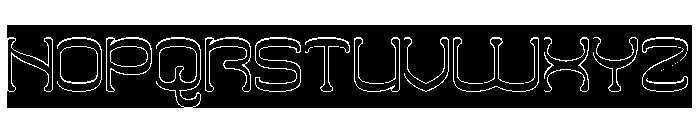 ZERO OF ONE-Hollow-Inverse Font UPPERCASE