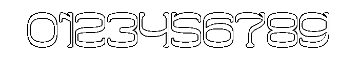 ZERO OF ONE-Hollow Font OTHER CHARS