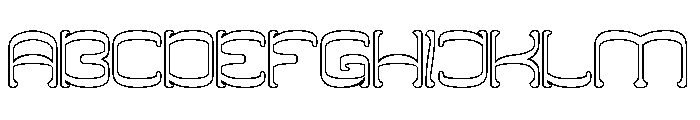 ZERO OF ONE-Hollow Font UPPERCASE
