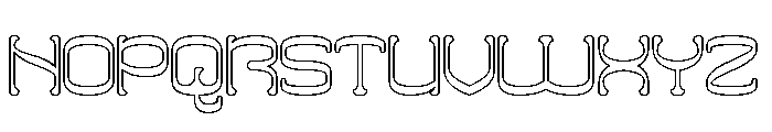 ZERO OF ONE-Hollow Font UPPERCASE