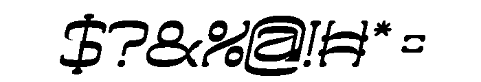 ZERO OF ONE Italic Font OTHER CHARS