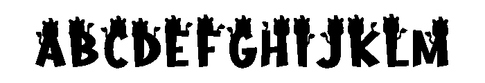 Zebra Mood Font UPPERCASE