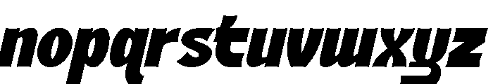 Zentaro Italic Font LOWERCASE