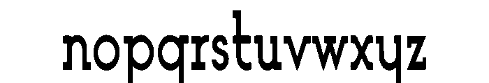 Zentaro Font LOWERCASE