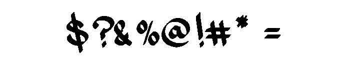 Zero Riot Font OTHER CHARS