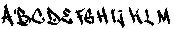 Zero Riot Font UPPERCASE