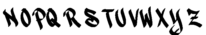 Zero Riot Font UPPERCASE