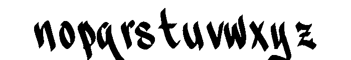 Zero Riot Font LOWERCASE