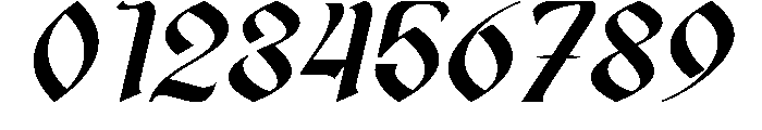 Zerothen Italic Font OTHER CHARS