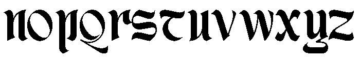 Zerothen Font LOWERCASE