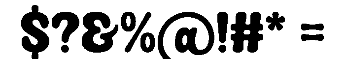 Zesty Chunky Regular Font OTHER CHARS