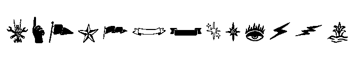 Zesty Spirit Dingbats Regular Font LOWERCASE
