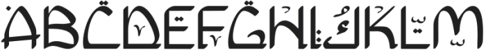 Zekat-Regular otf (400) Font UPPERCASE