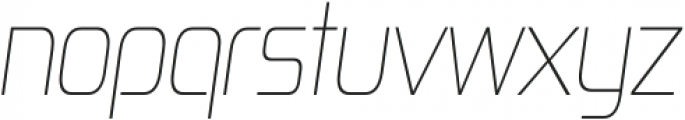 Zekton Condensed UltraLight Italic otf (300) Font LOWERCASE