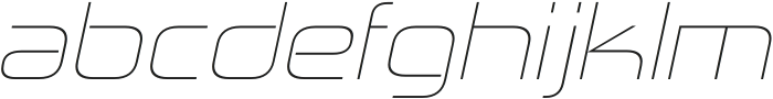 Zekton Extended UltraLight Italic otf (300) Font LOWERCASE