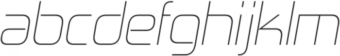 Zekton UltraLight Italic otf (300) Font LOWERCASE