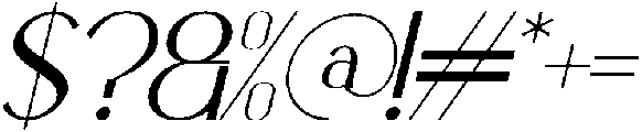 Zelvian Italic otf (400) Font OTHER CHARS