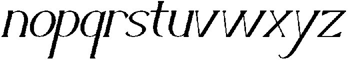 Zelvian Italic otf (400) Font LOWERCASE