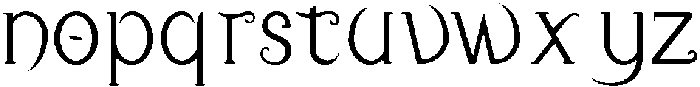 Zenthes Regular otf (400) Font LOWERCASE