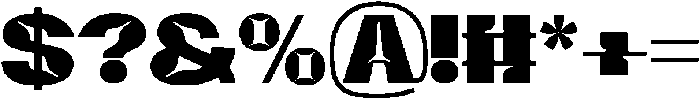 Zeroarea Regular otf (400) Font OTHER CHARS