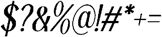 Zestiar Italic otf (400) Font OTHER CHARS
