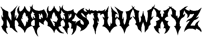 Zeus Borne Regular otf (400) Font LOWERCASE