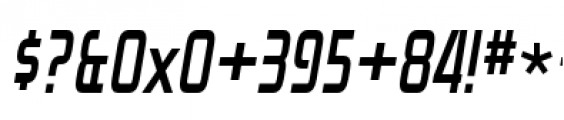 Zekton Condensed Bold Italic Font OTHER CHARS