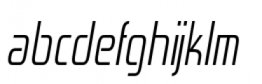 Zekton Condensed Light Italic Font LOWERCASE