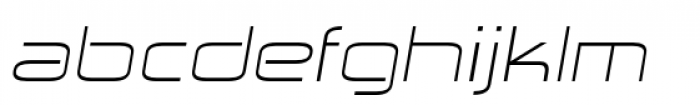 Zekton Extended Light Italic Font LOWERCASE